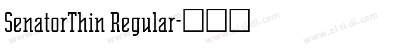 SenatorThin Regular字体转换